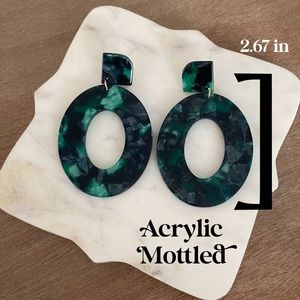 Acrylic Mottled Earring
